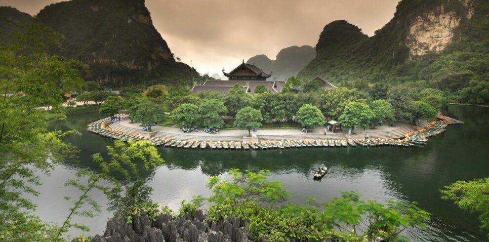 Scenic Central Vietnam beach with gentle waves and tropical ocean views